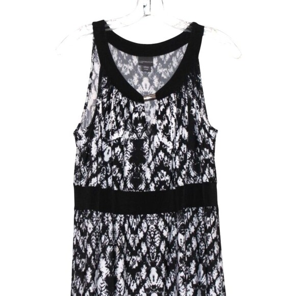 Covington Dress Keyhole Black & White Stretch Sleeveless Size LP - Picture 3 of 4